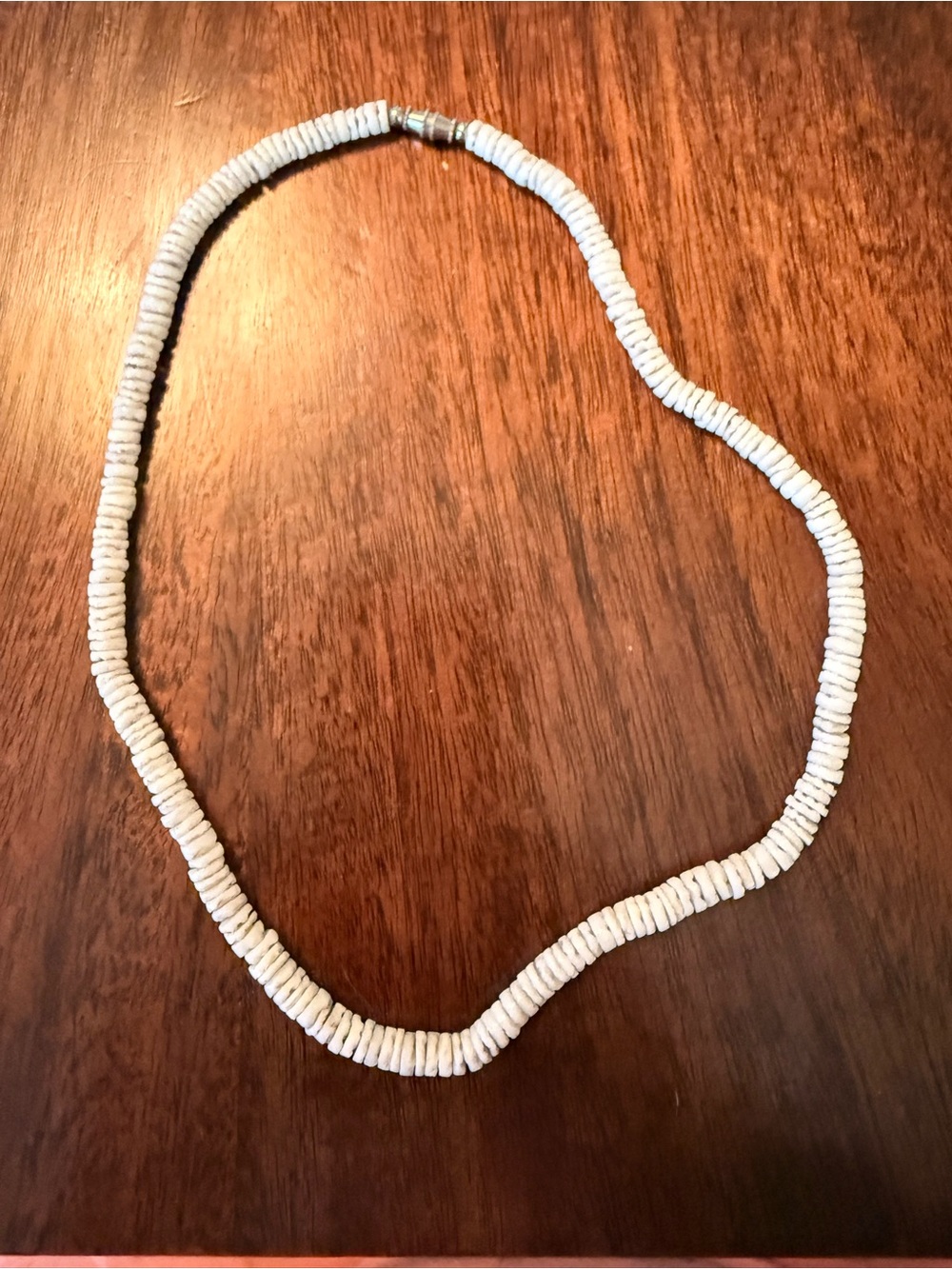 White Heishi Shell Beaded Necklace -